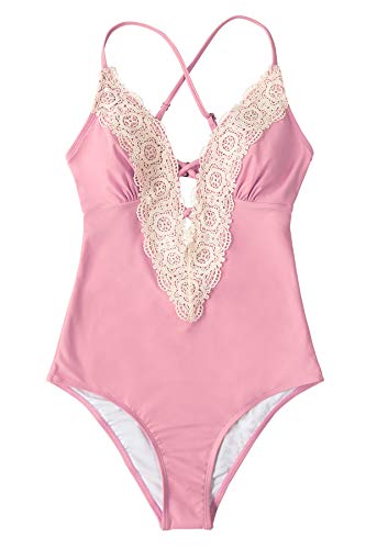 CUPSHE Fashion Women's Ladies Vintage Lace Bikini Sets Beach Swimwear Bathing Suit