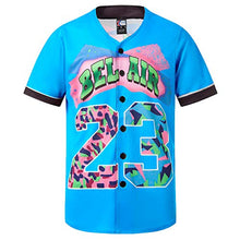 
                        
                          Muat gambar ke penampil Galeri, MOLPE 90s Hip Hop Clothing for Men and Women, Unisex Bel Air 23 Baseball Jersey, Mens Printed Urban Shirts for Party
                        
                      
