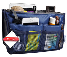 
                        
                          Load image into Gallery viewer, Vercord Purse Organizer Insert for Handbags Bag Organizers Inside Tote Pocketbook Women Nurse Nylon 13 Pockets Black Medium
                        
                      