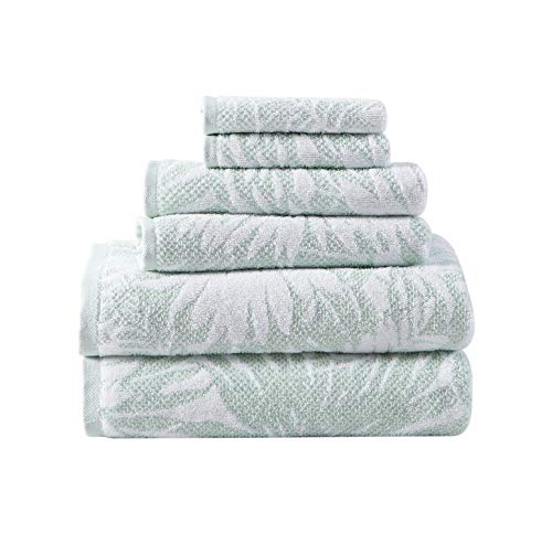 Tommy Bahama Home 6pc Towel Set 100% Terry Cotton, Oeko-Tex Certified, Super Soft & Absorbant, Medium-Weight, 6 Piece, Bimini