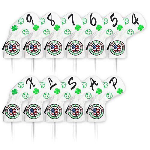 Golf Iron Head Covers 11Pcs Golf Club Protector Lucky Clover for Titleist Callaway Taylormade - JOY2ESpree