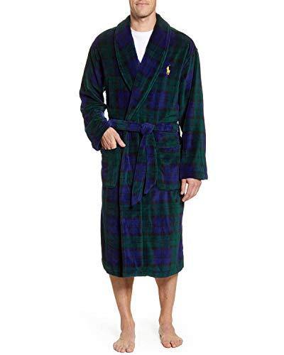 Polo Ralph Lauren Men's Microfiber Plush Long Sleeve Shawl Collar Robe