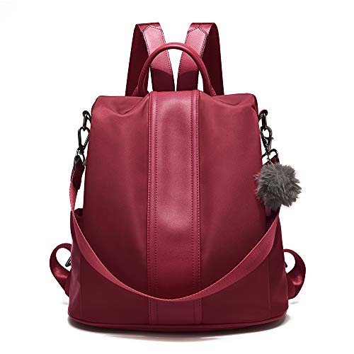 Women Backpack Purse Waterproof Nylon Anti-theft Rucksack Lightweight Shoulder Bag