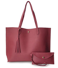 
                        
                          Load image into Gallery viewer, Minimalist Clean Cut Pebbled Faux Leather Tote Womens Shoulder Handbag
                        
                      
