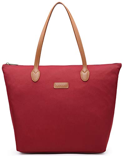 NNEE Water Resistant Light Weight Nylon Tote Bag Handbag