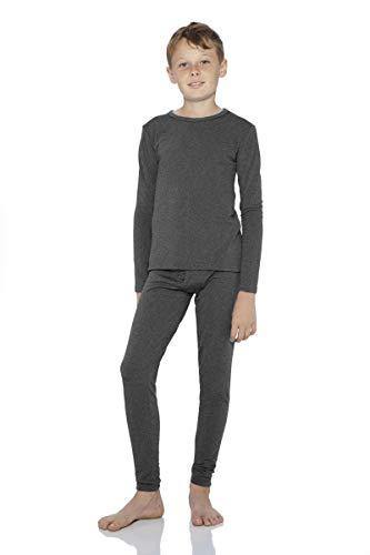 Rocky Thermal Underwear for Boys Fleece Lined Thermals Kids Base Layer Long John Set
