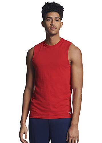 Russell Athletic Men's Cotton Performance Sleeveless Muscle T-Shirt