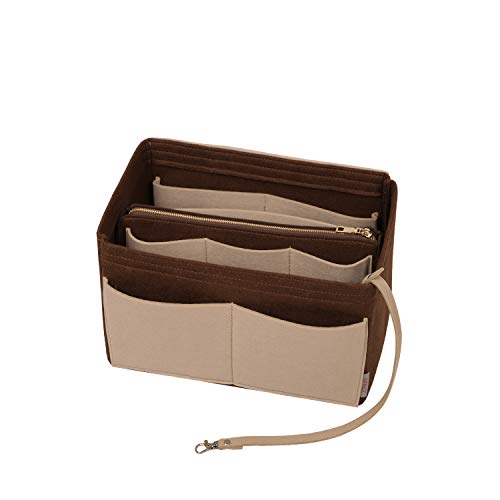 Purse Organizer Insert, Felt Bag organizer with zipper, Handbag & Tote Shaper, For Speedy Neverfull Tote, 5 Sizes