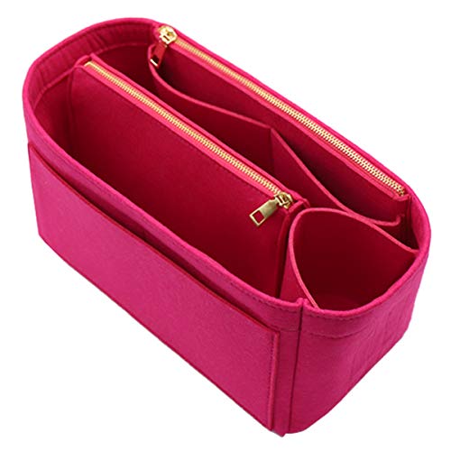 Felt Purse Bag Organizer Insert with zipper Bag Tote Shaper Fit Speedy Neverfull MM GM