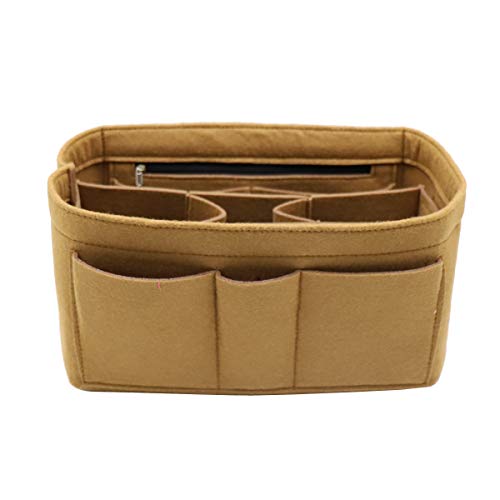 Felt Fabric Purse Tote Diaper Bag Organizer Insert Bag in Bag with Zipper Inner Pocket For Neverfull Speedy