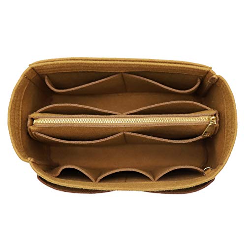 Felt Purse Bag Organizer Insert with zipper Bag Tote Shaper Fit Speedy Neverfull MM GM