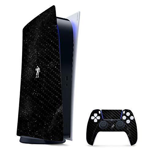 MightySkins Carbon Fiber Skin Compatible with PS5 / Playstation 5 Digital Edition Bundle - JOY2ESpree