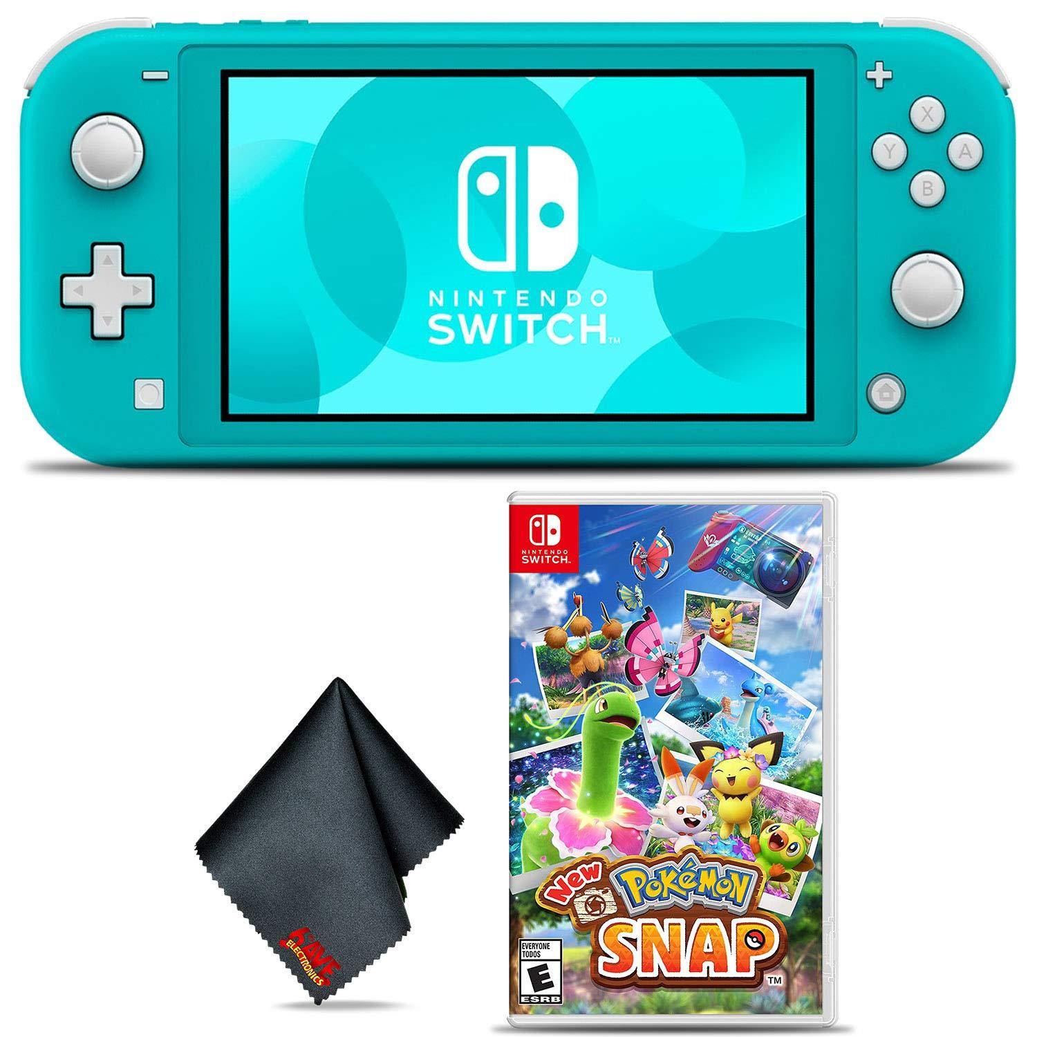 Nintendo Switch Lite (Gray) Gaming Console Bundle with Pokemon Snap Game and Cleaning Cloth - JOY2ESpree