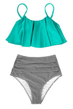 
                        
                          Muat gambar ke penampil Galeri, CUPSHE Women's High Waisted Falbala Bikini Set
                        
                      