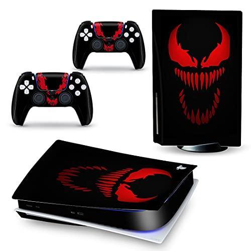 Mmoptop PS5 Skin Venom for Playstation 5 Disc Edition with Console and Dualsense Controller Full Set - JOY2ESpree