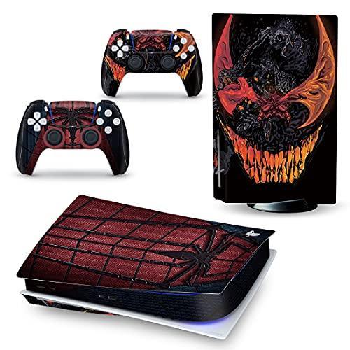 Mmoptop PS5 Skin Venom for Playstation 5 Disc Edition with Console and Dualsense Controller Full Set - JOY2ESpree