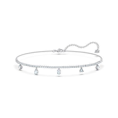 SWAROVSKI Women's Tennis Deluxe Jewelry Collection, Rhodium Finish, Rose Gold Tone Finish, Clear Crystals - JOY2ESpree