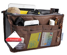 
                        
                          Load image into Gallery viewer, Vercord Purse Organizer Insert for Handbags Bag Organizers Inside Tote Pocketbook Women Nurse Nylon 13 Pockets Black Medium
                        
                      