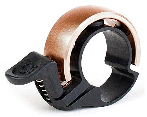 Knog Oi Bike Bell - Original & Luxe Styles, Built in Cable-Clip, Adult/Youth Bicycle Bell (Black, Copper, Brass, Aluminum)