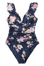 
                        
                          Muat gambar ke penampil Galeri, CUPSHE Women's V Neck One Piece Swimsuit Ruffled Lace Up Monokini
                        
                      