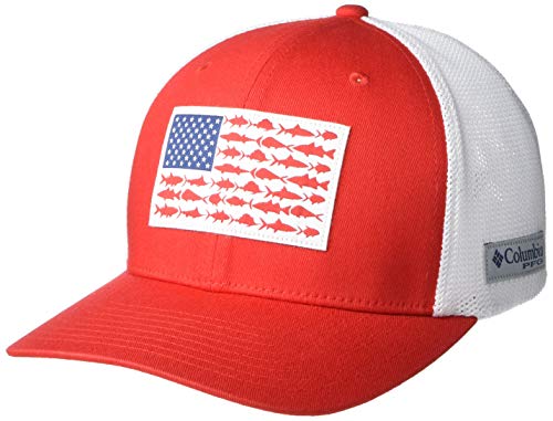 Columbia Unisex-Adult PFG Mesh Fish Flag Ball Cap