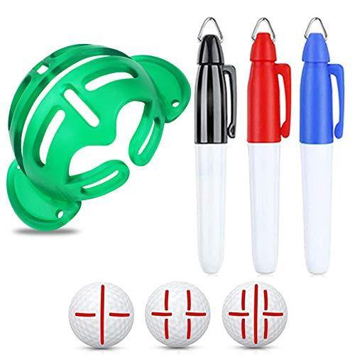 FINGER TEN Golf Ball Marker Line Drawing Tool 4 Color Value Pack Template Liner Stencil Putt Alignment - JOY2ESpree