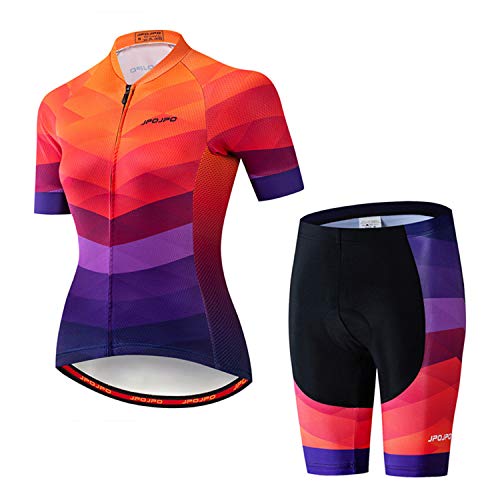 Women's Cycling Clothing Short Sleeve Bike Jersey Sets Bib Shorts Summer Cycling Sets Reflective