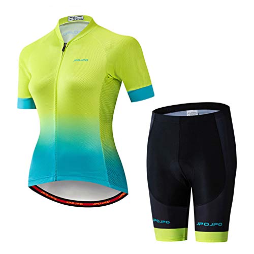 Women's Cycling Clothing Short Sleeve Bike Jersey Sets Bib Shorts Summer Cycling Sets Reflective