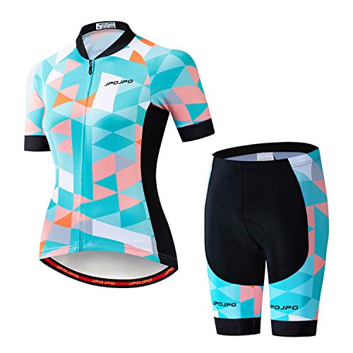 Women's Cycling Clothing Short Sleeve Bike Jersey Sets Bib Shorts Summer Cycling Sets Reflective