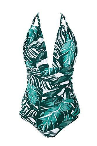 CUPSHE Women's One Piece Swimsuit Halter Tummy Control Multiway Swimwear Bathing Suits - JOY2ESpree