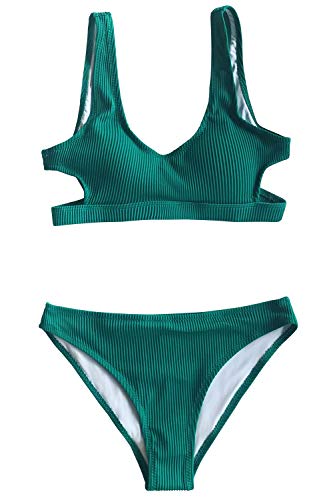 CUPSHE Women's Bikini Swimsuit Cutout Low Waist Two Piece Bathing Suit