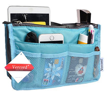 
                        
                          Load image into Gallery viewer, Vercord Purse Organizer Insert for Handbags Bag Organizers Inside Tote Pocketbook Women Nurse Nylon 13 Pockets Black Medium
                        
                      