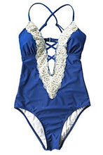 
                        
                          Muat gambar ke penampil Galeri, CUPSHE Fashion Women's Ladies Vintage Lace Bikini Sets Beach Swimwear Bathing Suit
                        
                      