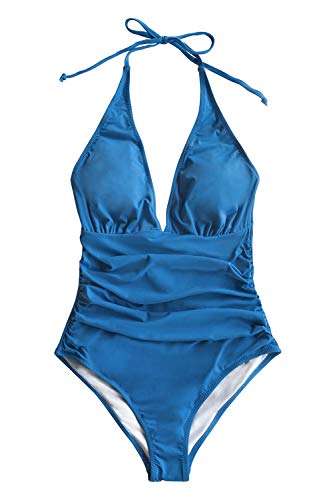 CUPSHE Women's One Piece Swimsuit Tummy Control V Neck Two Piece Bathing Suit