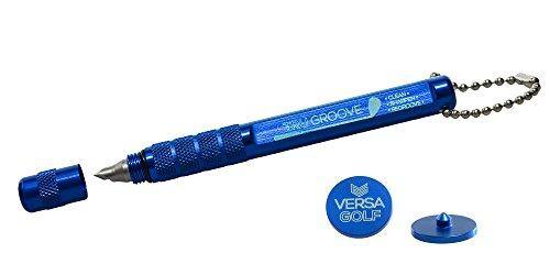TruGroove Golf Club Groove Sharpener - Improved Backspin and Ball Control - Wedges and Irons - with 2 Free Color Matched Ball Markers - Made in USA - JOY2ESpree