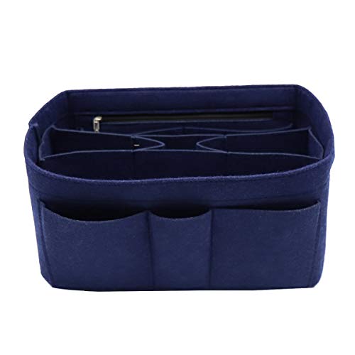 Felt Fabric Purse Tote Diaper Bag Organizer Insert Bag in Bag with Zipper Inner Pocket For Neverfull Speedy