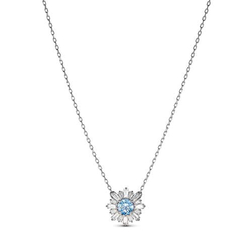 SWAROVSKI Women's Sunshine Jewelry Collection, Rhodium Finish, Blue Crystals, Clear Crystals - JOY2ESpree