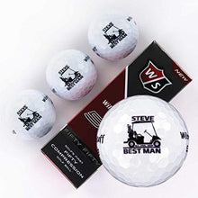 
                        
                          Load image into Gallery viewer, Buffalo BottleCraft Personalized Groomsman Golf Balls, Sleeve of 3, Wilson, Custom Designs for Groomsmen, Best Man, Ushers, Officiants - JOY2ESpree
                        
                      