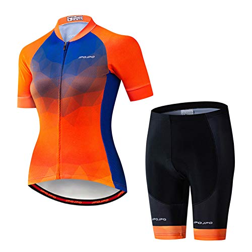 Women's Cycling Clothing Short Sleeve Bike Jersey Sets Bib Shorts Summer Cycling Sets Reflective
