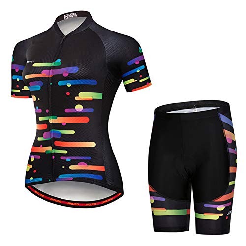 Women's Cycling Clothing Short Sleeve Bike Jersey Sets Bib Shorts Summer Cycling Sets Reflective