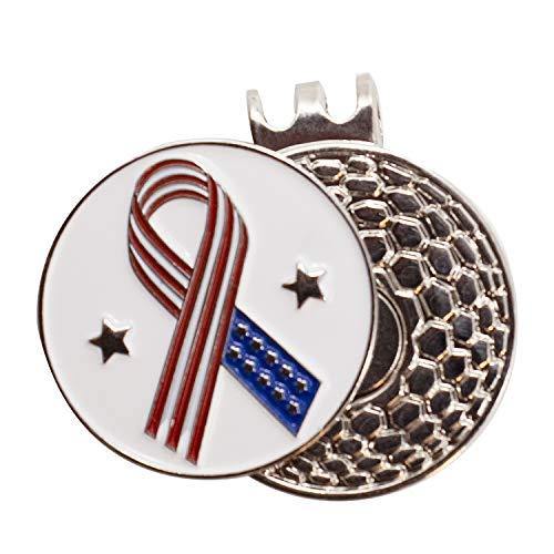 DA VINCI Magnetic Golf Hat Clip with 1 Inch Embossed Patriotic Metal Golf Ball Marker - JOY2ESpree