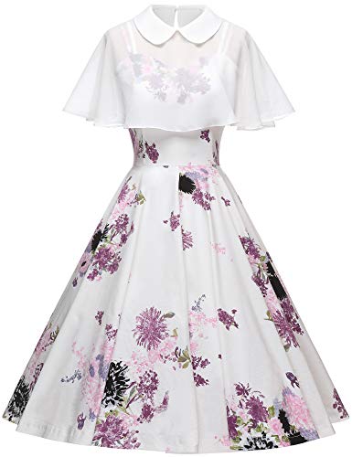 GownTown Women's 1950s Cloak Two-Piece Cocktail Dress