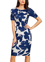 
                        
                          Load image into Gallery viewer, FORTRIC Women Printing Church Business Office Work Elegant Bodycon Pencil Dress
                        
                      