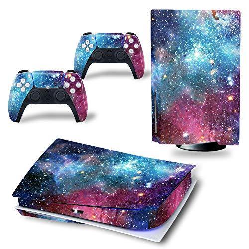 DOMILINA PS5 Skin Stickers, Full Body Vinyl Decal Cover for Playstation 5 Disk Edition Console & Controllers - Dancing Fire - JOY2ESpree
