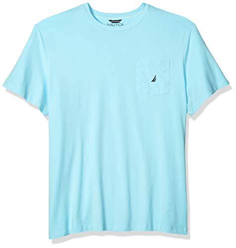 Nautica Men's Solid Crew Neck Short-Sleeve Pocket T-Shirt - JOY2ESpree