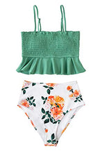 
                        
                          Muat gambar ke penampil Galeri, CUPSHE Women's High Waist Bikini Swimsuit Ruffle Smock Floral Print Two Piece Bathing Suit
                        
                      