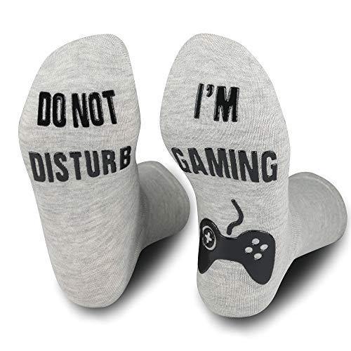 Do Not Disturb I'm Gaming Socks, Gaming Sock Funny Novelty Gift for Teen Boys Mens Gamer Kids Sons Husbands Boyfriends Women - JOY2ESpree