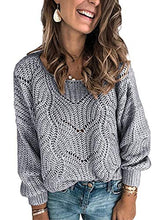
                        
                          Muat gambar ke penampil Galeri, Dokotoo Womens Cute Soft Crewneck Long Sleeve Hollow Cable Knit Pullover Sweaters
                        
                      