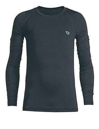 BALEAF Youth Boys'/Girls' Thermal Compression Sports Shirts Long Sleeve Fleece Base Layer Crew Neck