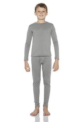 Rocky Thermal Underwear for Boys Fleece Lined Thermals Kids Base Layer Long John Set